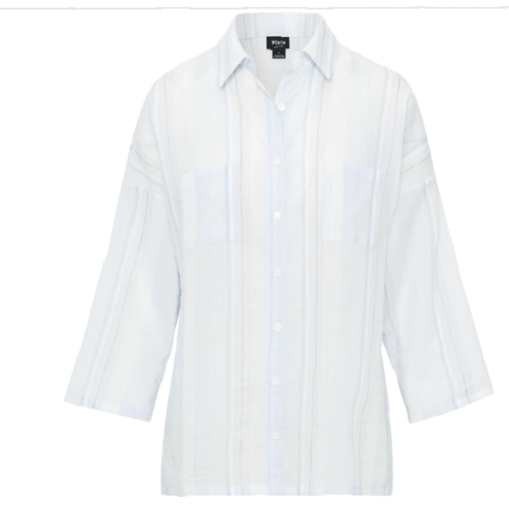 Worth New York Cotton Linen Blend Blouse